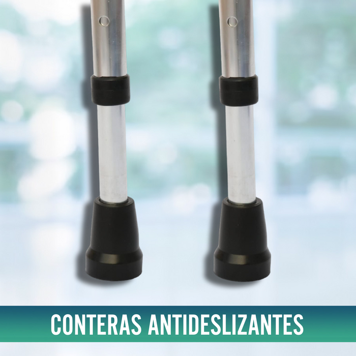 Muletas Regulables con Almohadillas Adhesivas