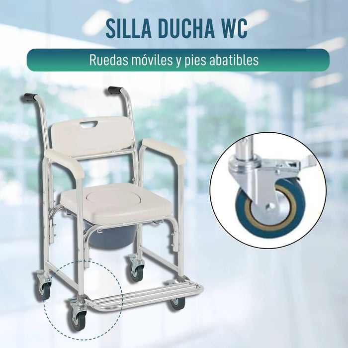 Rueda repuesto silla WC pies Abatibles- Ortoprime