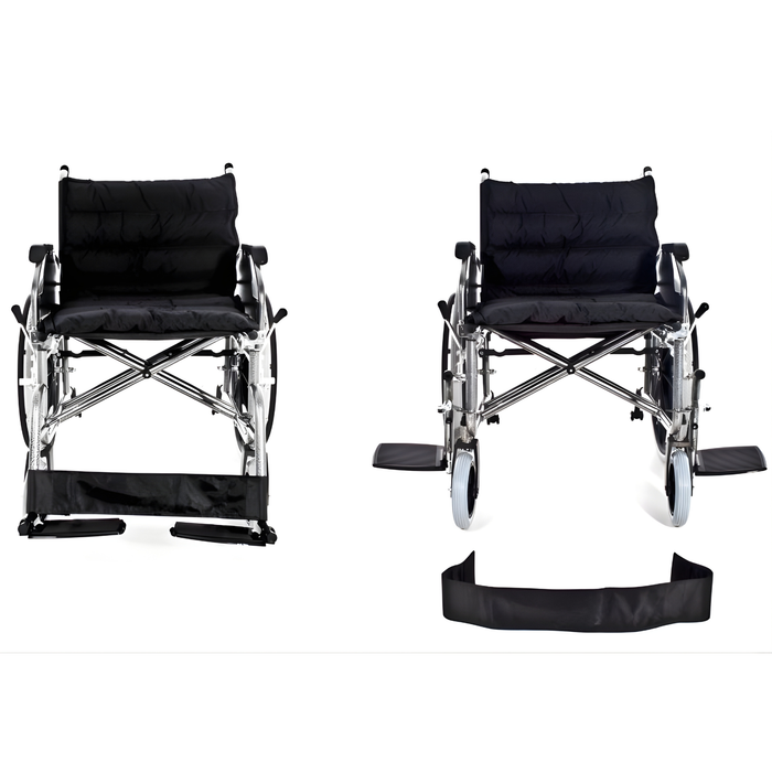 Silla de Ruedas Plegable Acero | Ancho Especial XXL