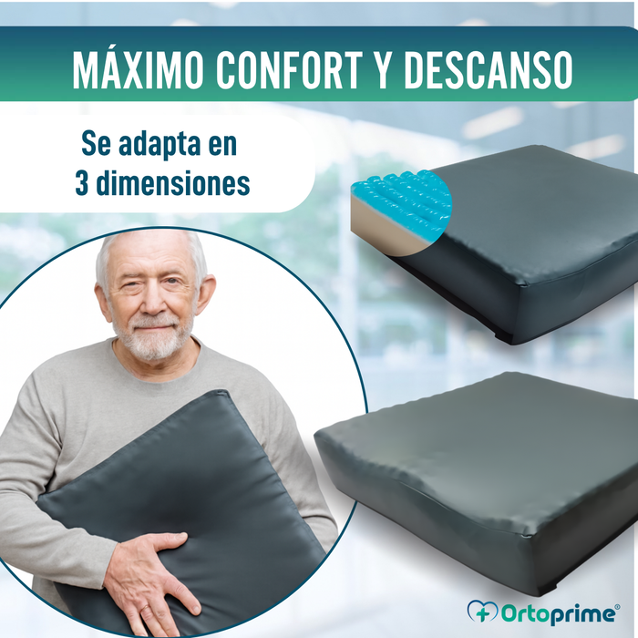 Cojín Antiescaras Visco Gel Zona Isquiática 85 kg/m3