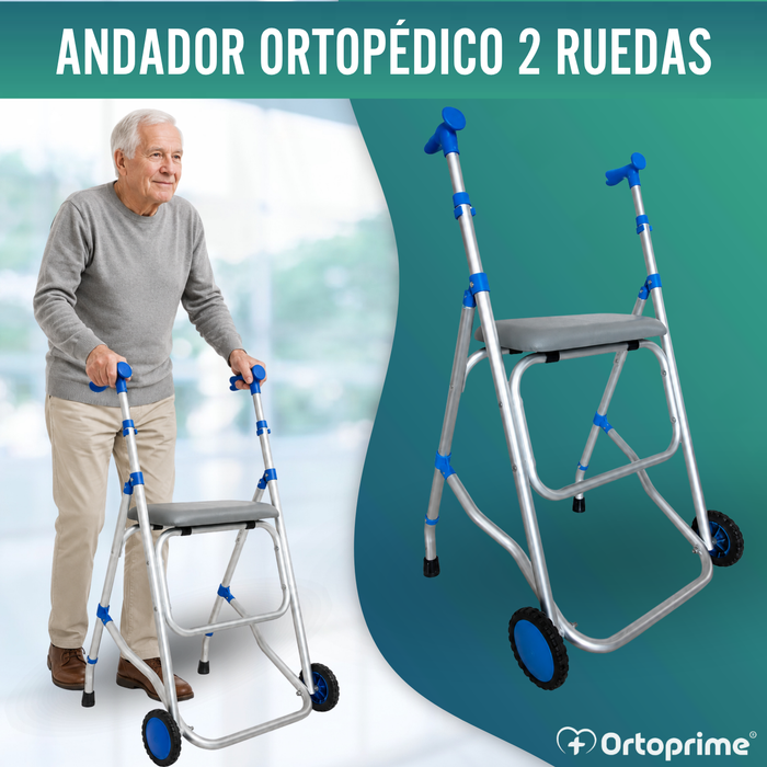Andador de Aluminio Plegable con Asiento
