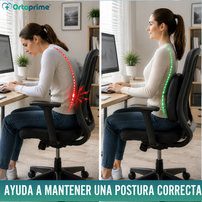 Cojín de Espuma Viscoelástica Lumbar | Negro