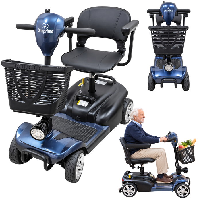 Scooter Eléctrico Desmontable 4 Ruedas con Batería Extraíble
