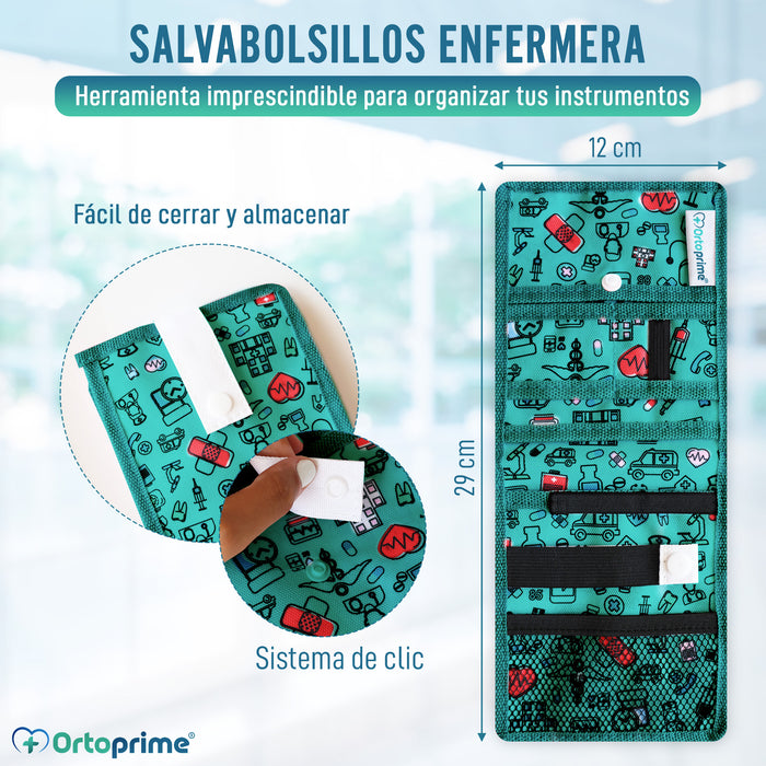 Salvabolsillo Enfermera con Múltiples Compartimientos y Botón