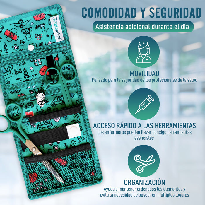 Salvabolsillo Enfermera con Múltiples Compartimientos y Botón