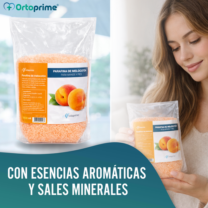 Pack Parafina de Rehabilitación Manos y Pies 3000ml | Melocotón