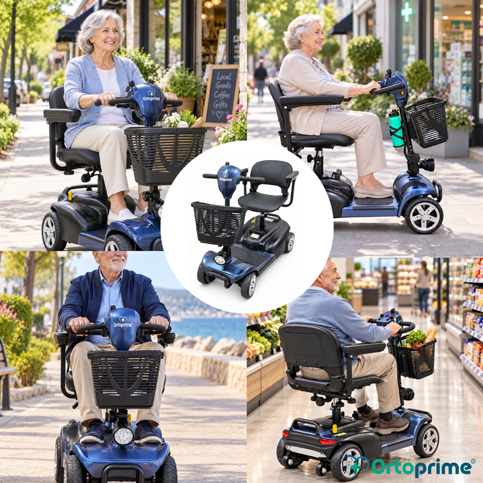 Scooter Eléctrico Desmontable 4 Ruedas con Batería Extraíble