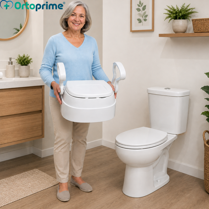 Elevador WC Regulable en 3 Altura | Alzador WC con Tapa
