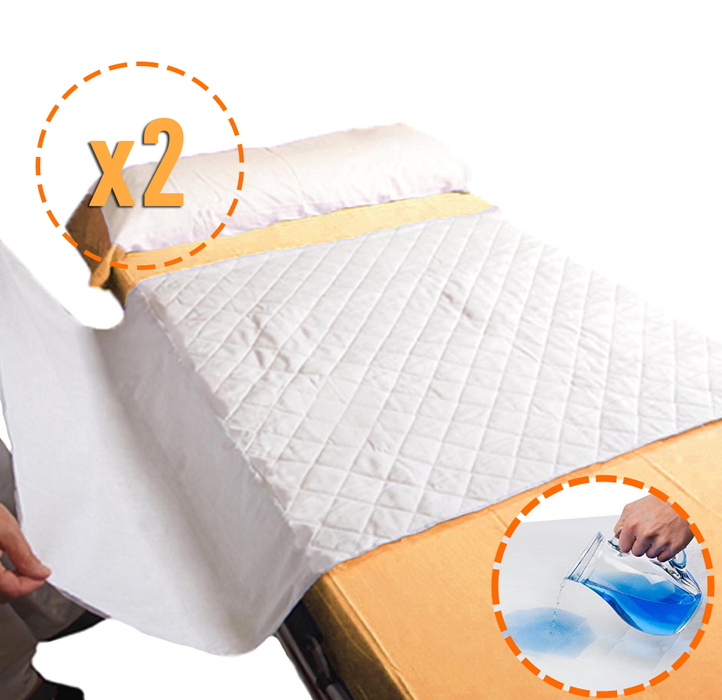 PACK 2 Empapadores Absorbentes Eco Lavables Cama 90cm 3,15 Litros/m2