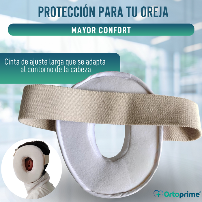 Cojín Antiescaras para Oreja con Agujero Central | Ajustable