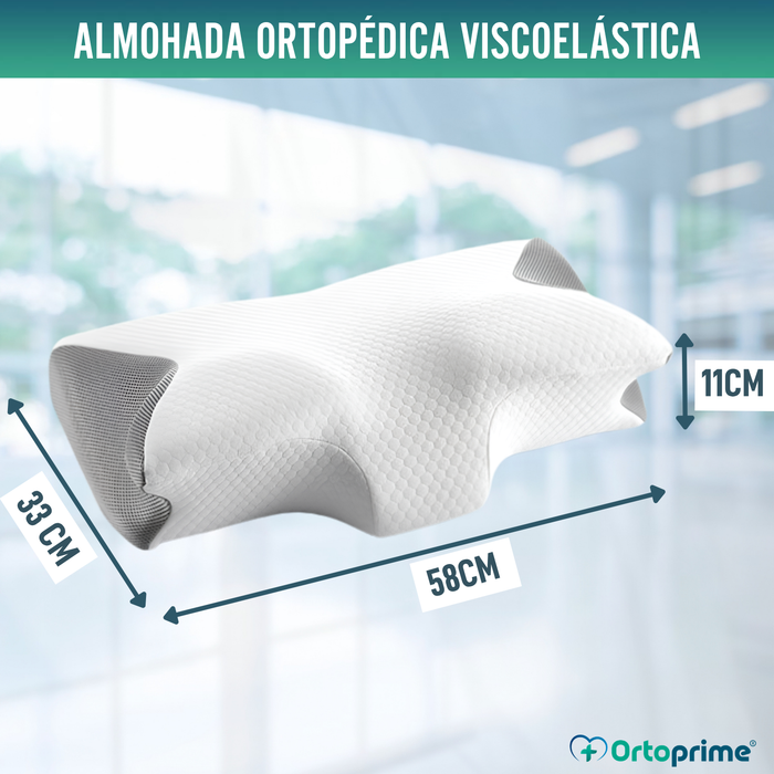 Almohada Ergonómica Viscoelástica para Cervical con Contorno