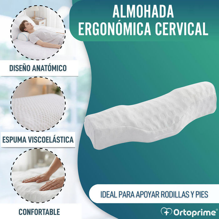 Almohada Ergonómica Versátil | Cervical, Rodillas y Pies