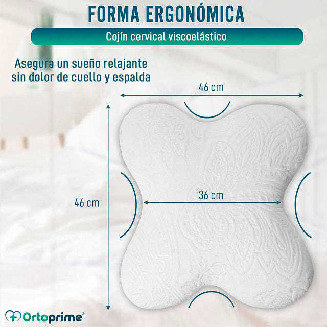 Almohada Viscoelástica Mariposa con Efecto Memoria Adaptable