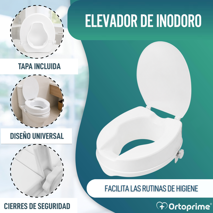 Elevador de WC con y sin Tapa | Resistente 223kg