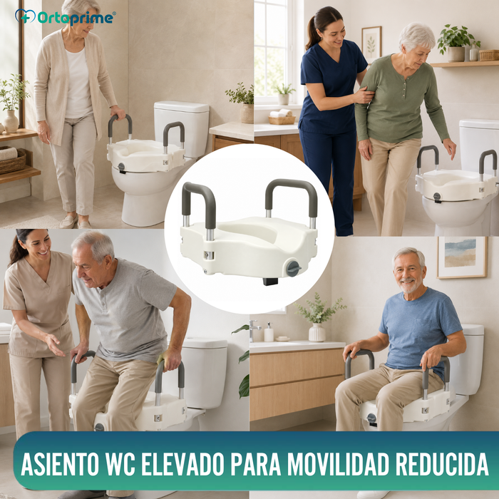 Elevador WC 12 cm Reposabrazos Acolchados