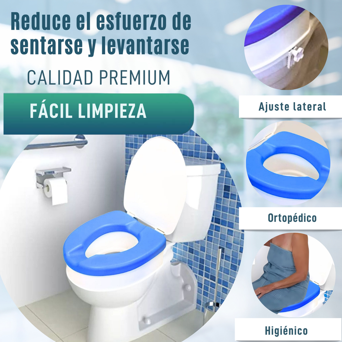 Elevador WC Adulto 10 cm Acolchado | Alzador WC Universal