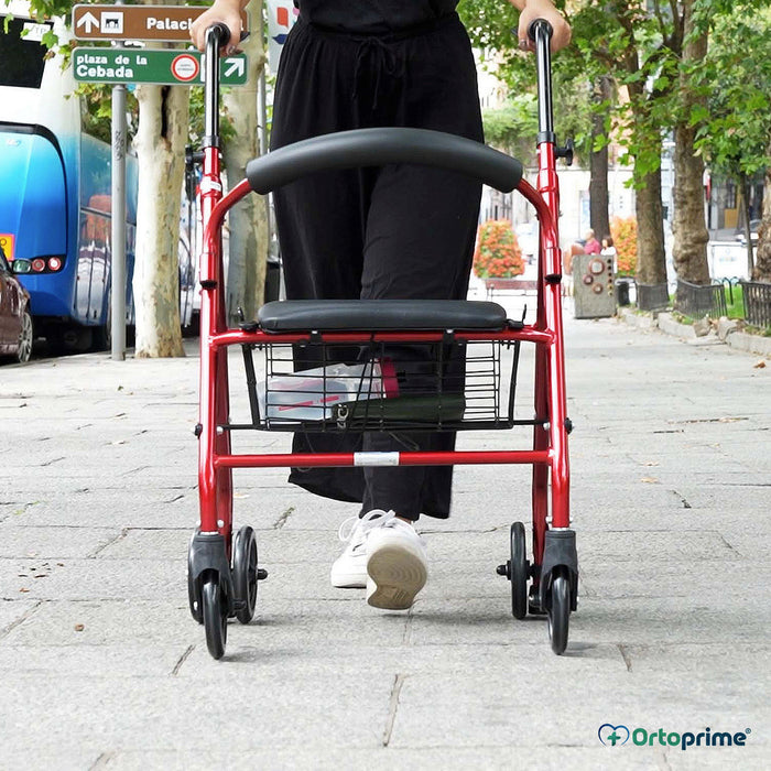 ALQUILER MENSUAL Andador Ortopédico Plegable Rollator Cuatro Ruedas