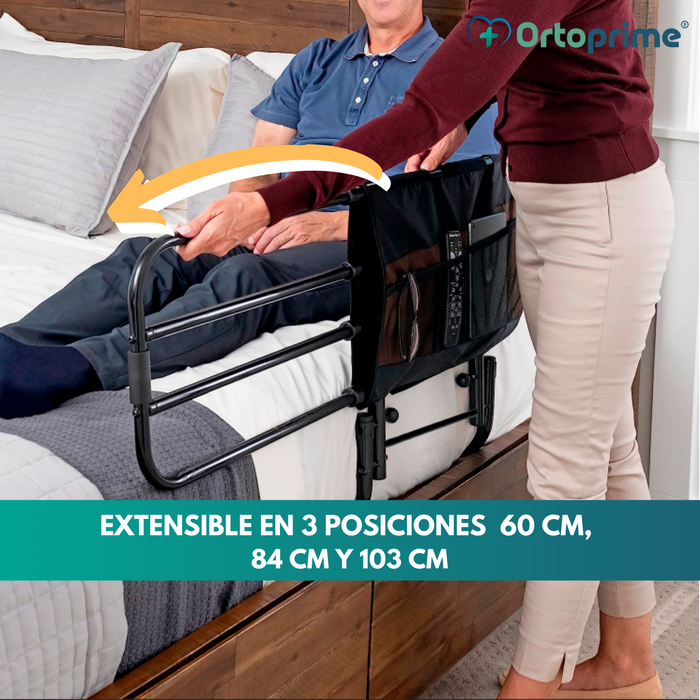 Barandilla Extensible con Sistema Abatible Plegable para Cama