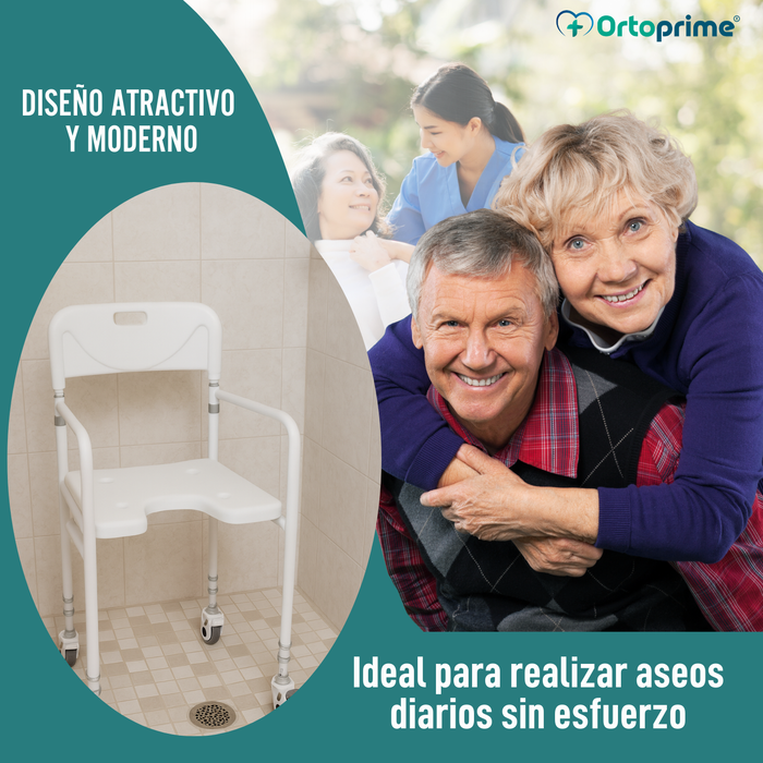 Silla de Ducha en Forma de U | Asiento para Baño Plegable