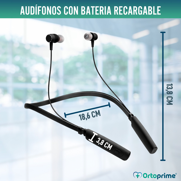 Audifono Amplificador Recargable con Cancelación de Ruido