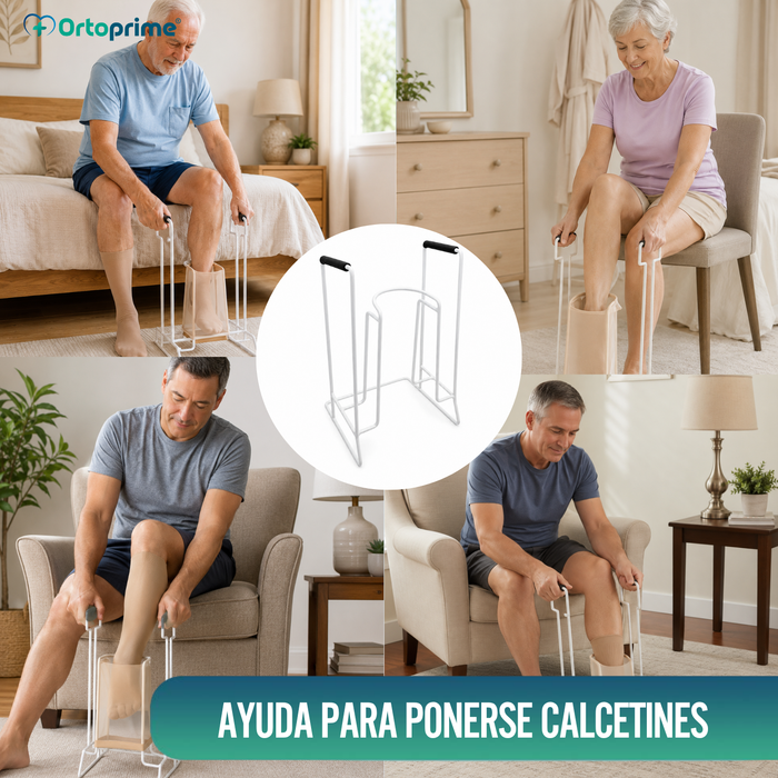 Calzador para Medias de Compresión y Calcetines | Con Base