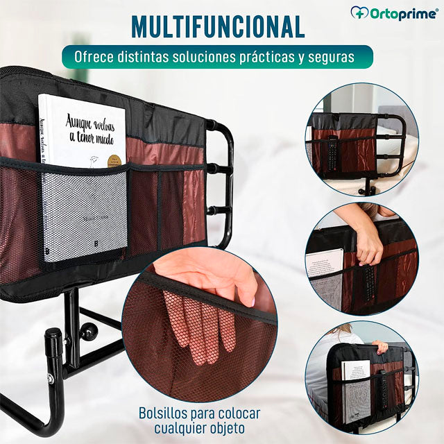 Barandilla Extensible con Sistema Abatible Plegable para Cama