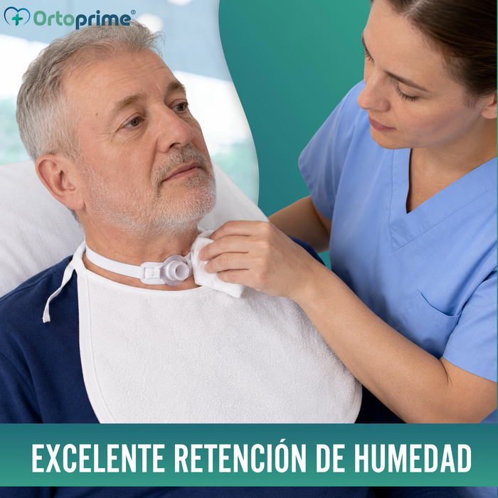Babero Higiénico Especial para Traqueotomía | Caja 10 Unidades