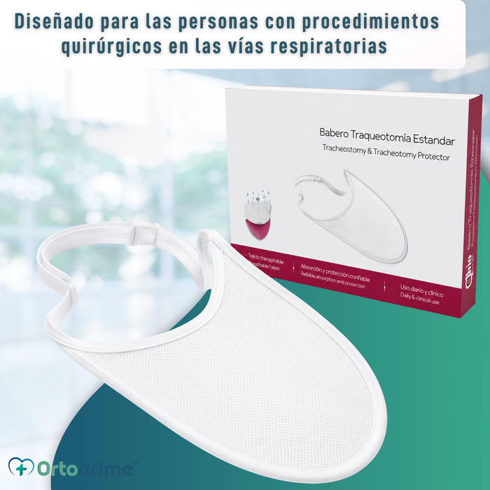 Babero Higiénico Especial para Traqueotomía | Caja 10 Unidades