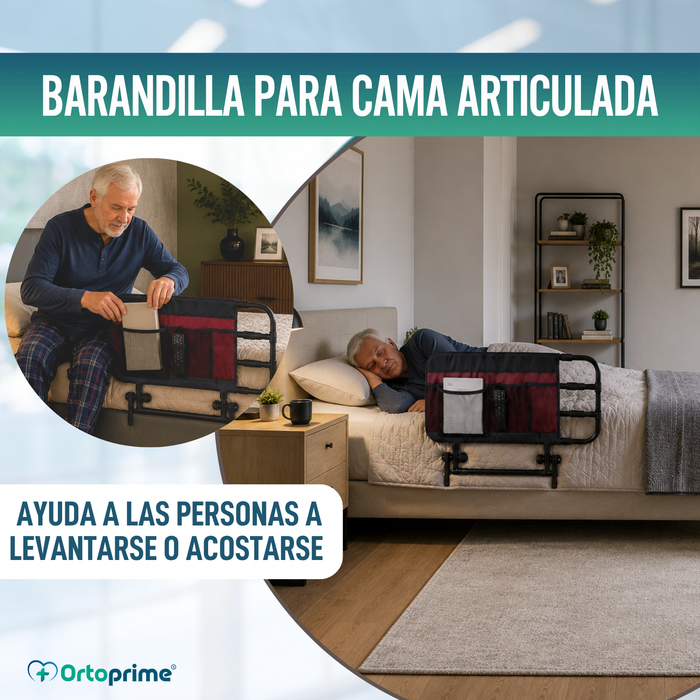 Barandilla para la Cama de Adulto con Bolsillos Extensible
