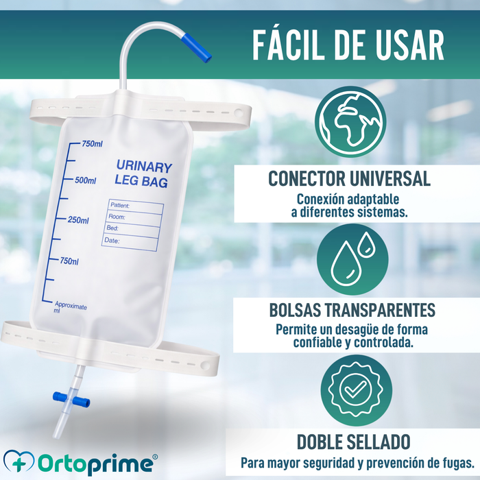 Bolsa de Orina para Pierna | Colector Urinario Desechable