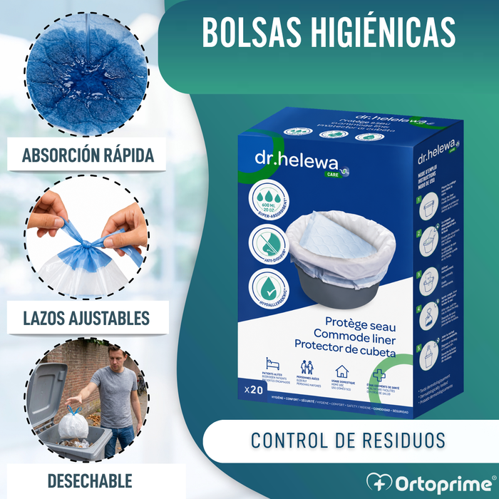 Bolsas Desechables para Inodoro Absorbentes | Pack x 20 Uds