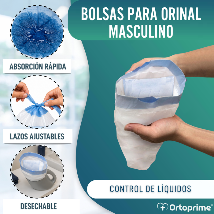 Bolsas Higiénicas Desechables para Orinales Masculinos 600ml