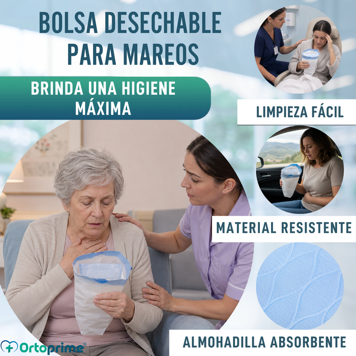 Bolsas Higiénicas Desechables Vomitorias | Pack 20 Unidades