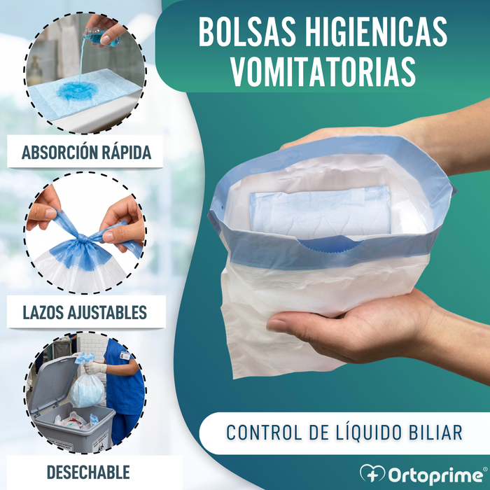 Bolsas Higiénicas Desechables Vomitorias | Pack 20 Unidades