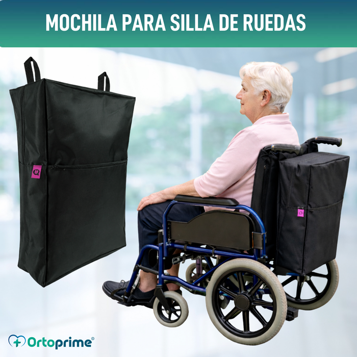Bolso Mochila Trasera para Silla de Ruedas | 8 Compartimientos