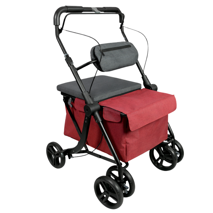 Andador con Carro de la Compra Plegable | Asiento Incorporado