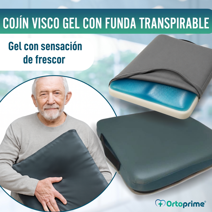 Cojín Antiescaras Visco Gel Cuadrado 85 kg/m3 | Impermeable