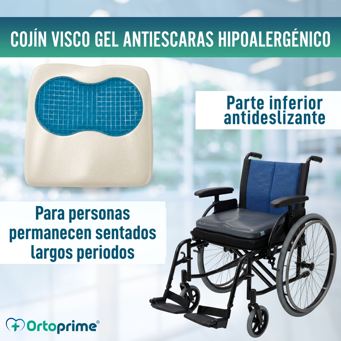 Cojín Antiescaras Visco Gel para Silla de Ruedas 85 kg/m3
