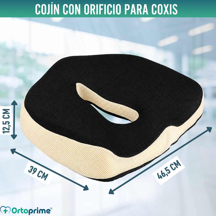 Cojín Antiescaras Viscoelástico Ergonómico con Orificio Coxis
