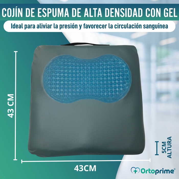 Cojín Antiescaras Visco Gel para Silla de Ruedas 85 kg/m3
