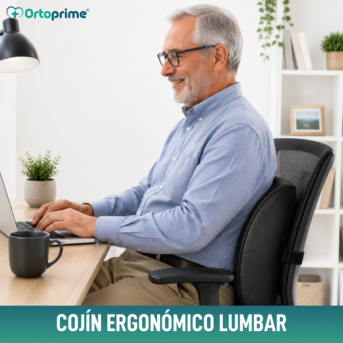 Cojín de Espuma Viscoelástica Lumbar | Negro