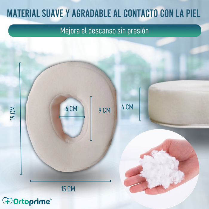 Cojín Antiescaras para Oreja con Agujero Central | Ajustable