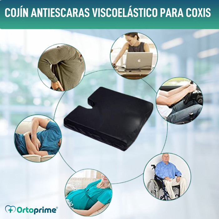 Cojín Antiescaras Viscoelástico para Coxis 60kg/m3
