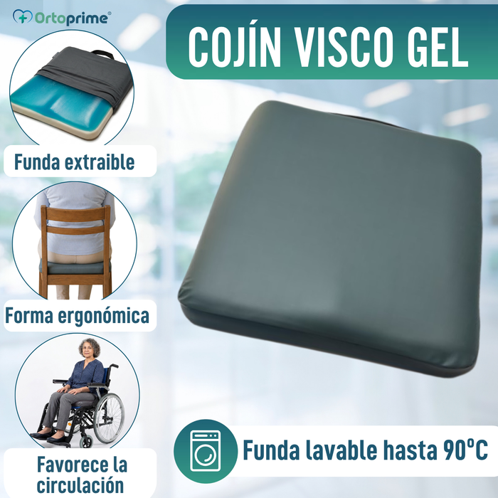 Cojín Antiescaras Visco Gel Cuadrado 85 kg/m3 | Impermeable