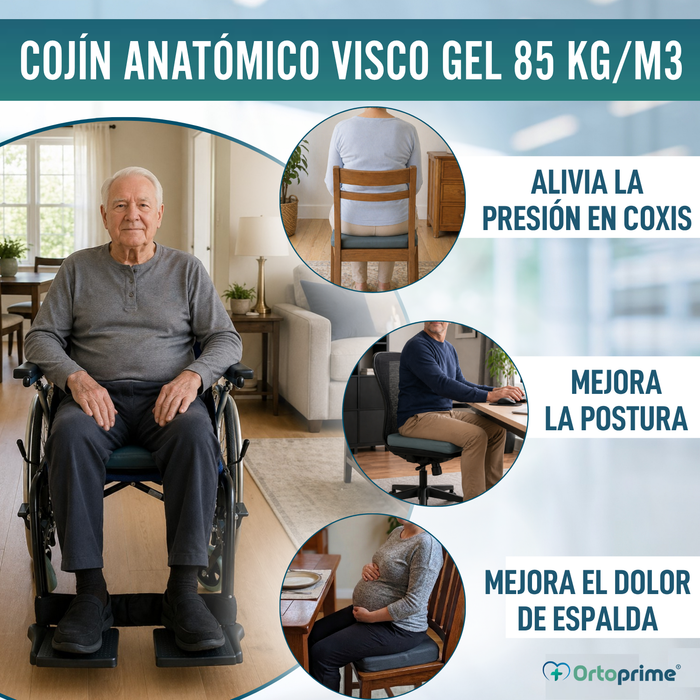 Cojín Antiescaras Visco Gel Cuadrado 85 kg/m3 | Impermeable