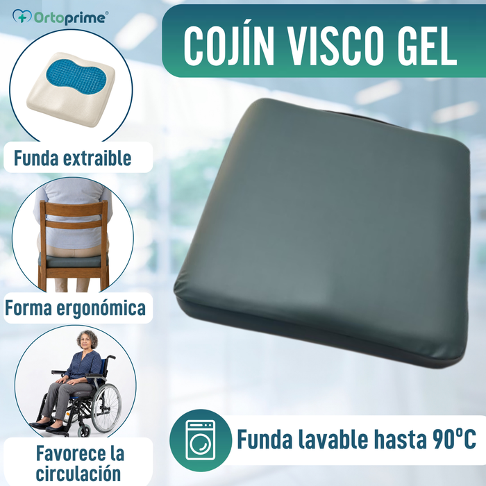 Cojín Antiescaras Visco Gel para Silla de Ruedas 85 kg/m3