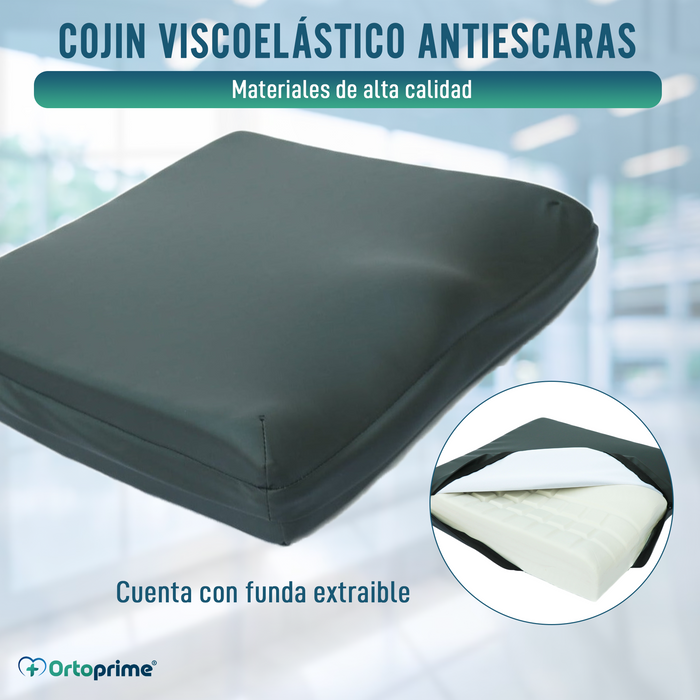 Cojín Antiescaras para Silla de Ruedas Viscoelástico 80kg/m3