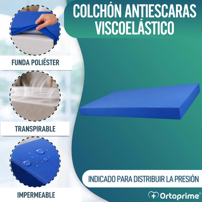 Colchón Antiescaras Viscoelástico + Funda | 90 x 190 cm