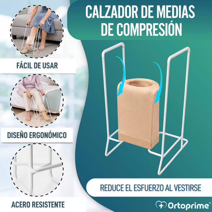 Calzador de Medias y Calcetines de Comprensión | Ayudas para Vestirse