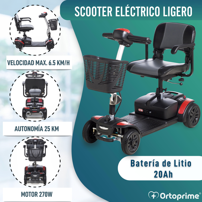 Scooter Eléctrico con Batería de Litio 20Ah | 8 Colores